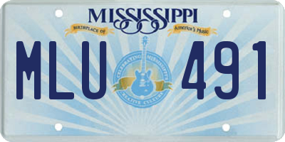 MS license plate MLU491