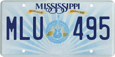 MS license plate MLU495