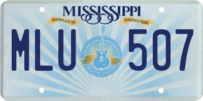 MS license plate MLU507