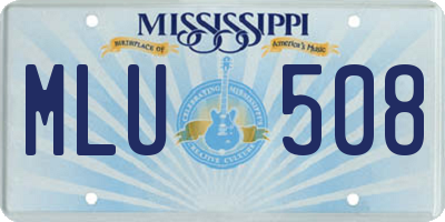 MS license plate MLU508