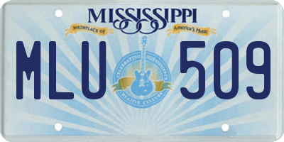 MS license plate MLU509