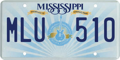 MS license plate MLU510