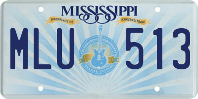 MS license plate MLU513