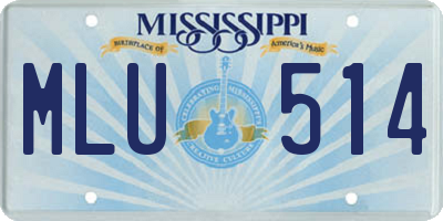 MS license plate MLU514