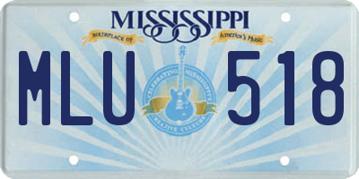 MS license plate MLU518