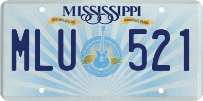 MS license plate MLU521