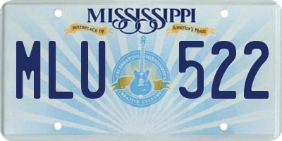 MS license plate MLU522