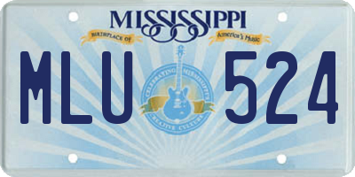 MS license plate MLU524