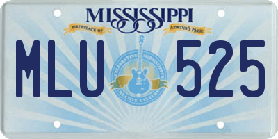 MS license plate MLU525