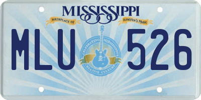MS license plate MLU526