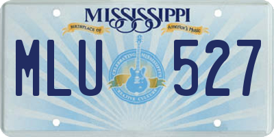 MS license plate MLU527