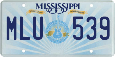 MS license plate MLU539