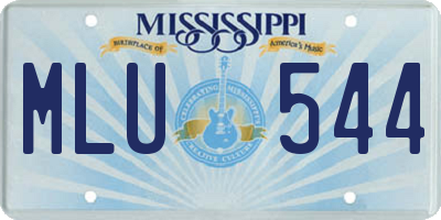 MS license plate MLU544