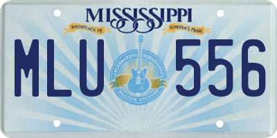 MS license plate MLU556
