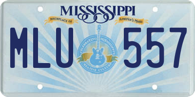 MS license plate MLU557