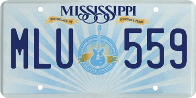 MS license plate MLU559