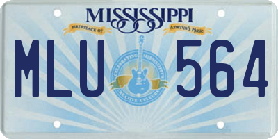 MS license plate MLU564