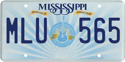 MS license plate MLU565