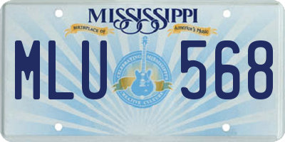 MS license plate MLU568