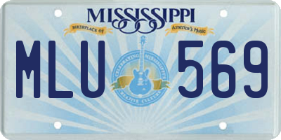 MS license plate MLU569