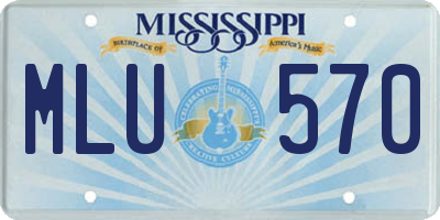 MS license plate MLU570