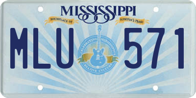MS license plate MLU571