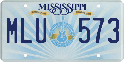 MS license plate MLU573