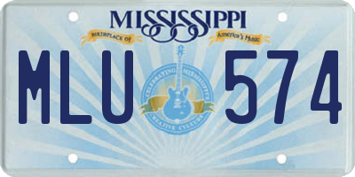 MS license plate MLU574