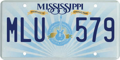 MS license plate MLU579