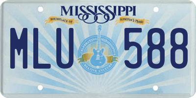 MS license plate MLU588