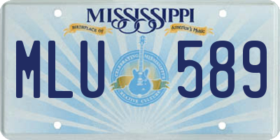 MS license plate MLU589