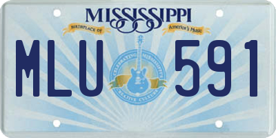 MS license plate MLU591