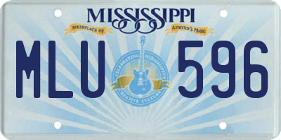 MS license plate MLU596