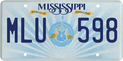 MS license plate MLU598