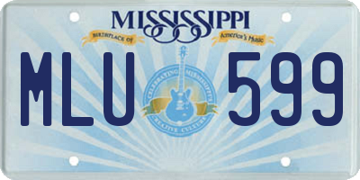 MS license plate MLU599