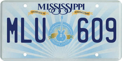 MS license plate MLU609