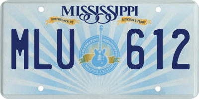 MS license plate MLU612