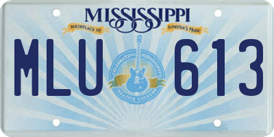 MS license plate MLU613