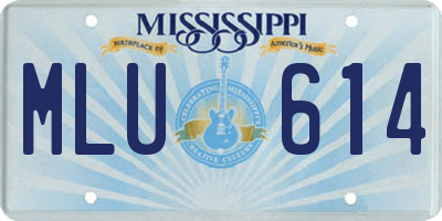MS license plate MLU614