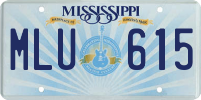 MS license plate MLU615