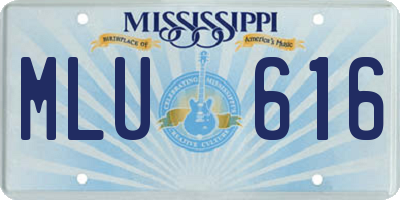 MS license plate MLU616