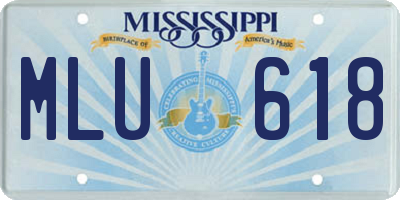 MS license plate MLU618