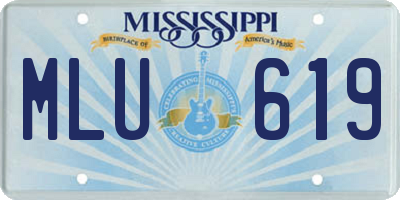 MS license plate MLU619