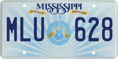 MS license plate MLU628