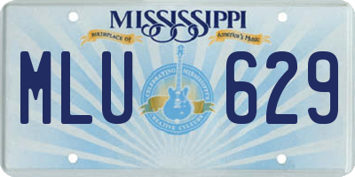 MS license plate MLU629
