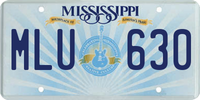 MS license plate MLU630