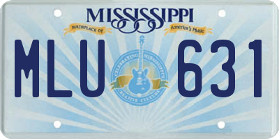 MS license plate MLU631
