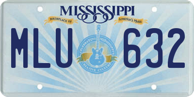 MS license plate MLU632