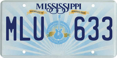 MS license plate MLU633