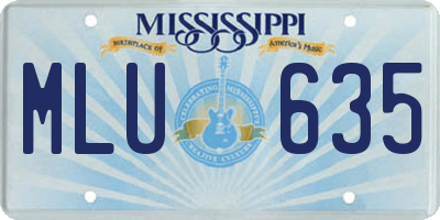 MS license plate MLU635